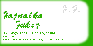 hajnalka fuksz business card